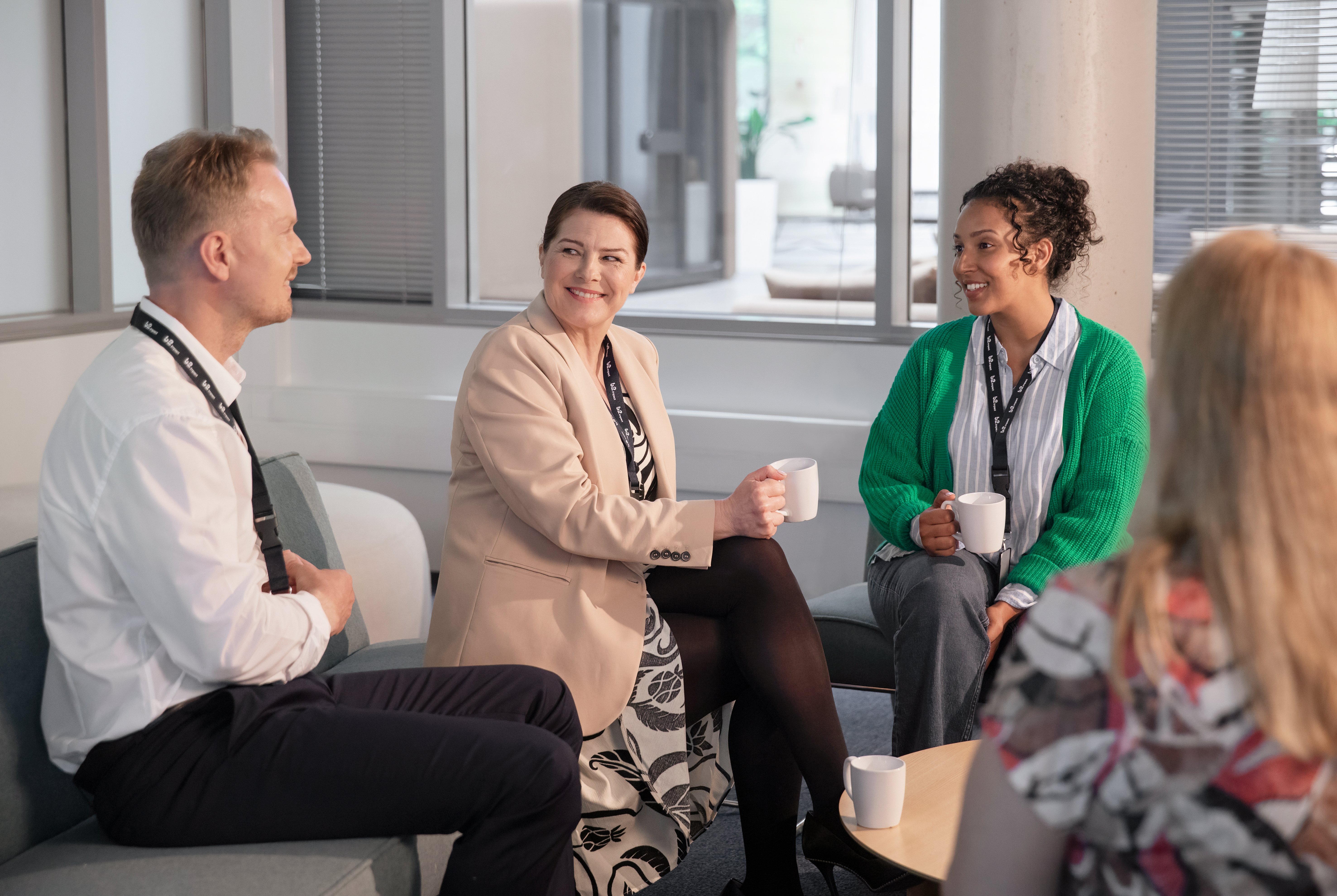 Men and women in an office